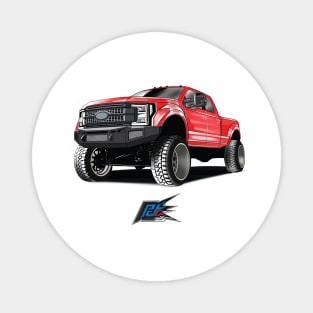 ford f250 hd truck red Magnet